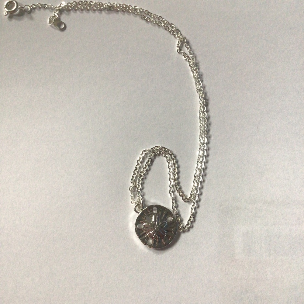 Sand dollar pendant with necklace